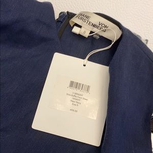 DVF ruffle front dress